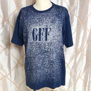 Gianfranco Ferre T-shirt Blue with white design XXL